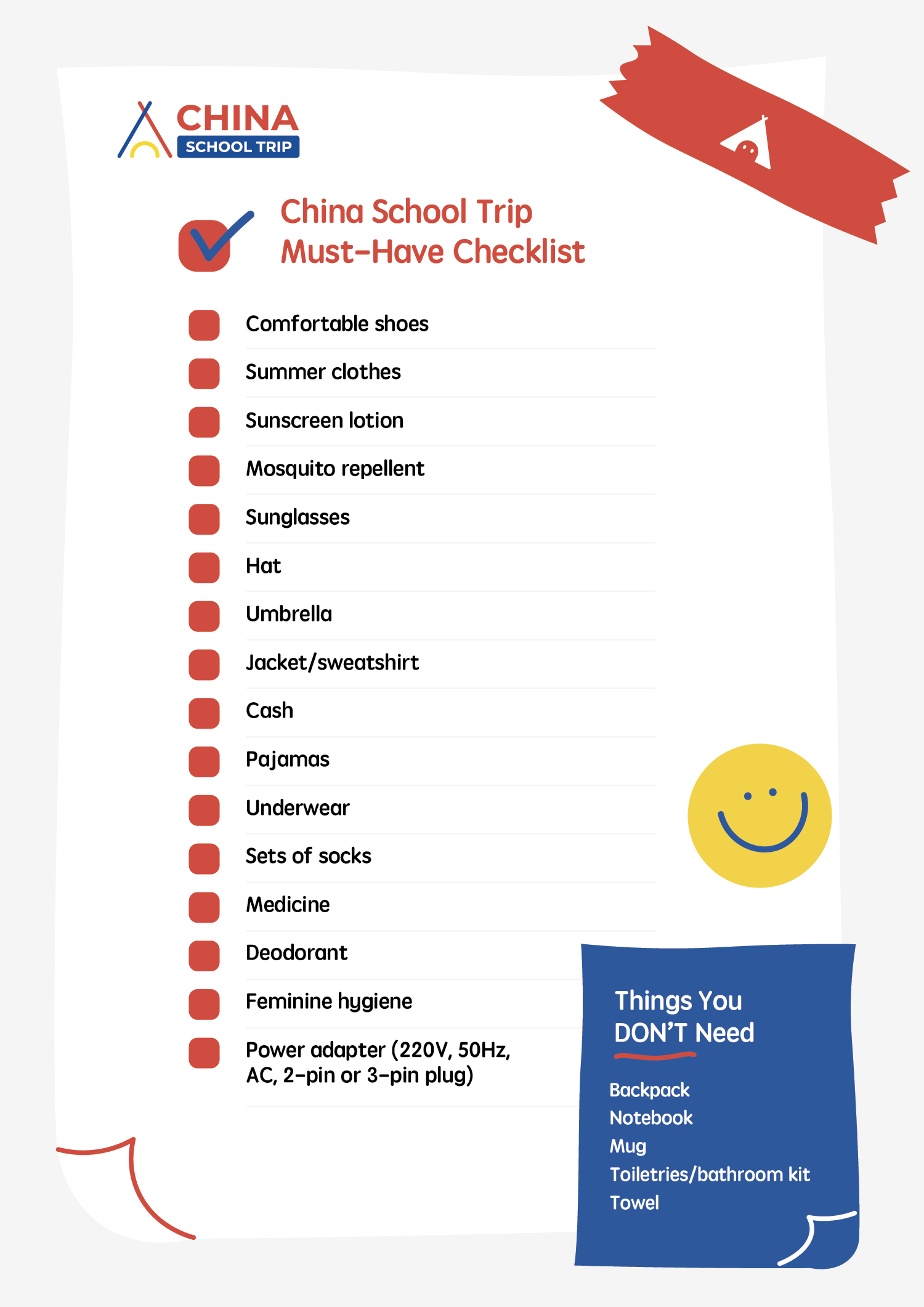 Must-Have Packing List | China School Trip